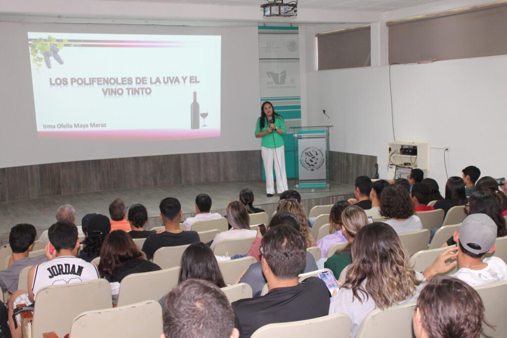 Presenta la Dra. Irma Ofelia Maya-Meraz la conferencia «Los Polifenoles de la Uva y el Vino Tinto»